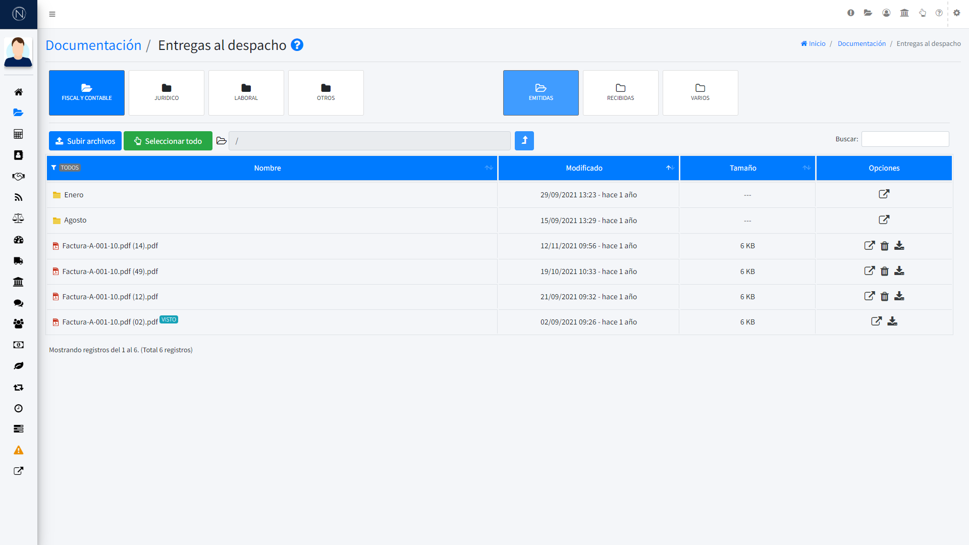 Pantalla - Documentación del cliente