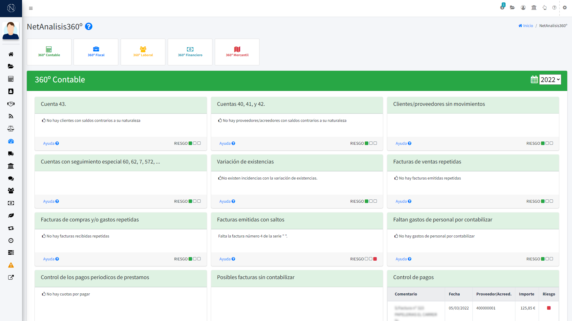 Pantalla - Análisis Contable